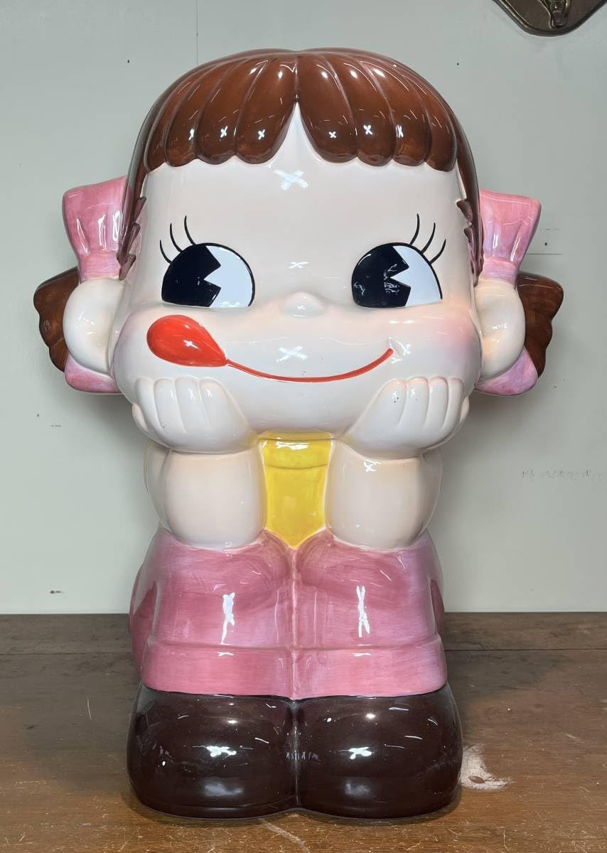 不二家ペコちゃん ジャンボペコちゃん人形 陶器製 不二家 ペコちゃん